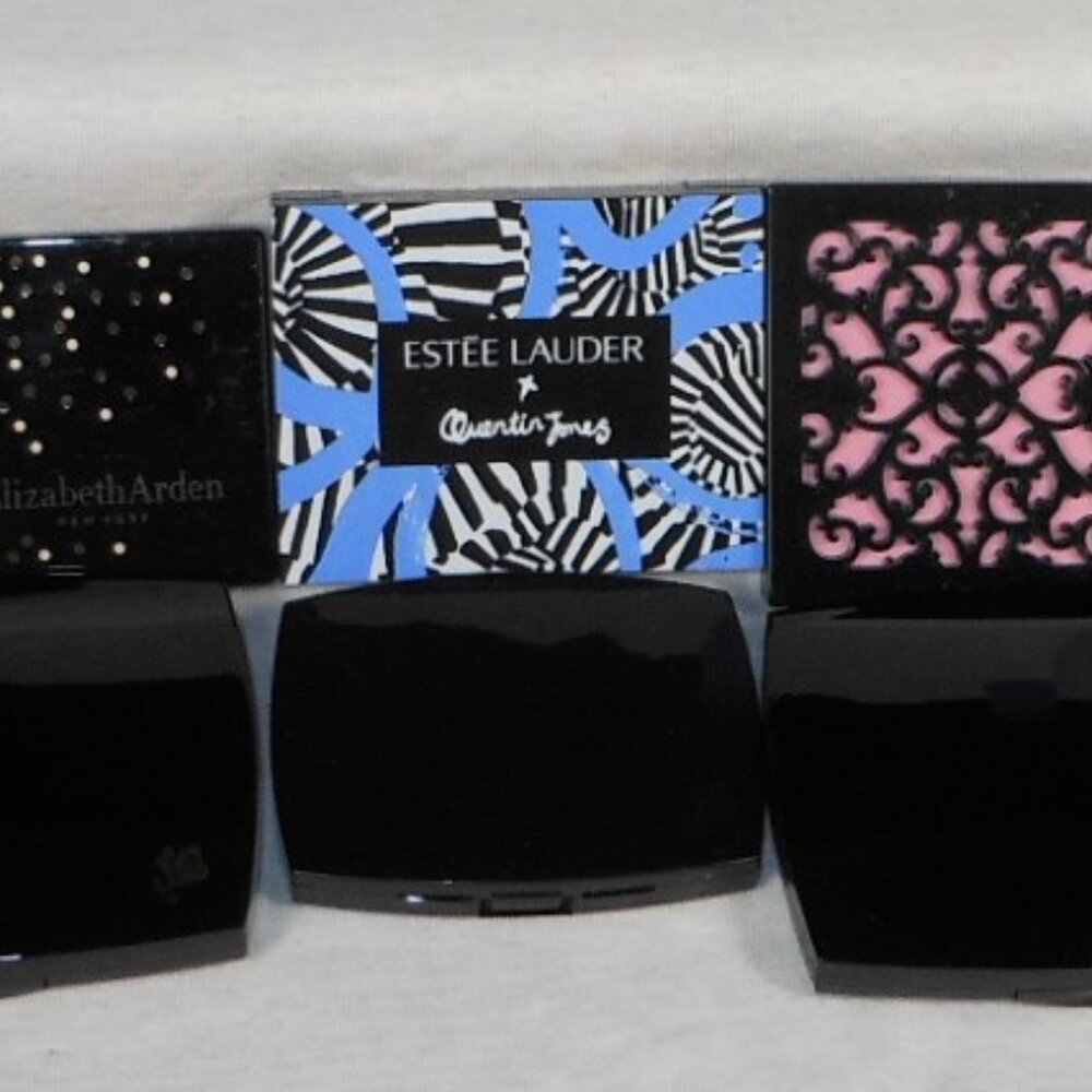 6 Assorted brand name new eye shadows , Blushes palettes and more